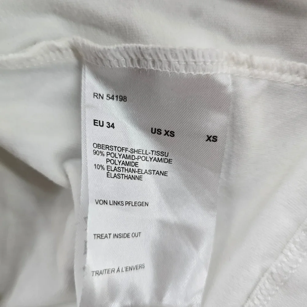 Bogner Women XS Quarter Zip Pullover White Fringe Long Sleeve Logo Top - Picture 7 of 10